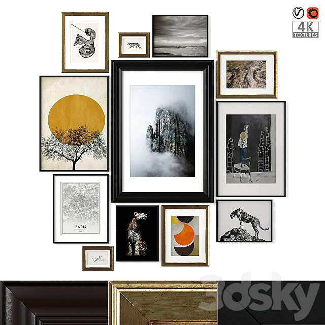 Mixed Poster Set 26 3DSMax File - thumbnail 1