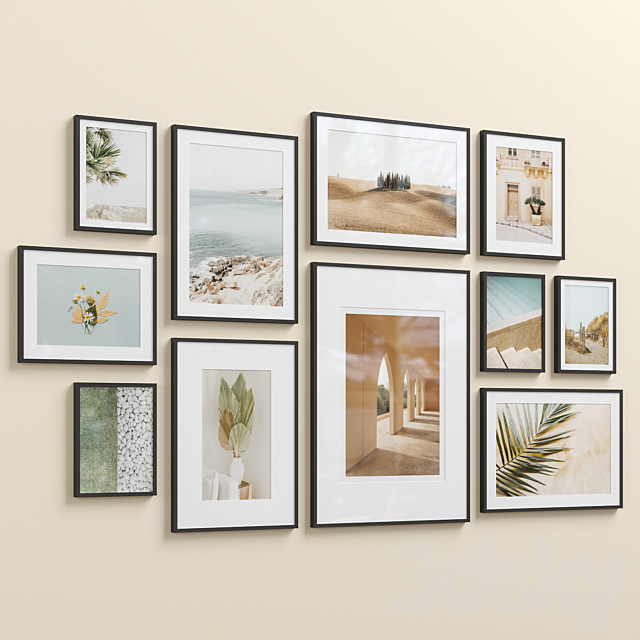 Neutral Photo Gallery Wall Art Set-90 3ds Max - thumbnail 3