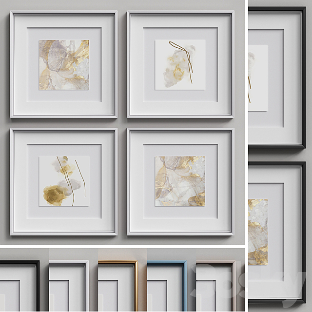 Nice Picture Frames Set 101 3DSMax File - thumbnail 2