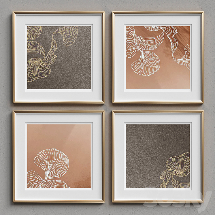 Nice Picture Frames Set 110 3DS Max - thumbnail 1