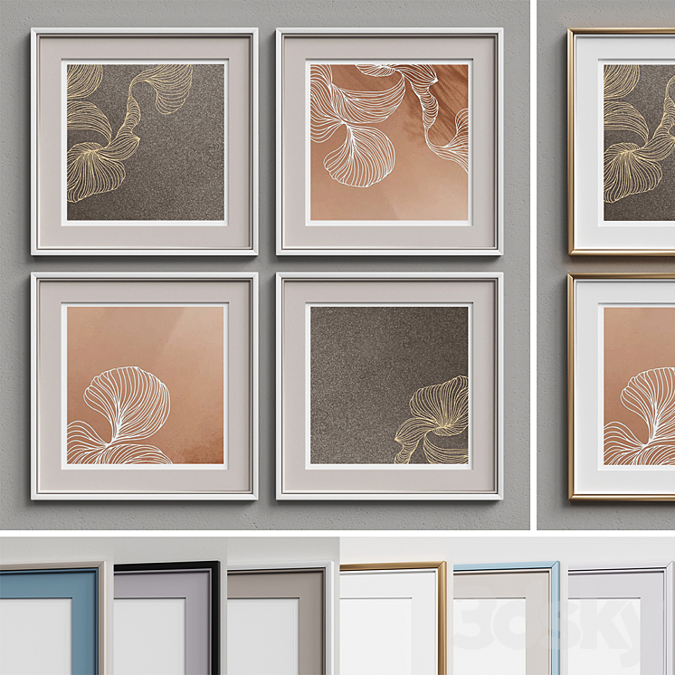 Nice Picture Frames Set 110 3DS Max - thumbnail 2