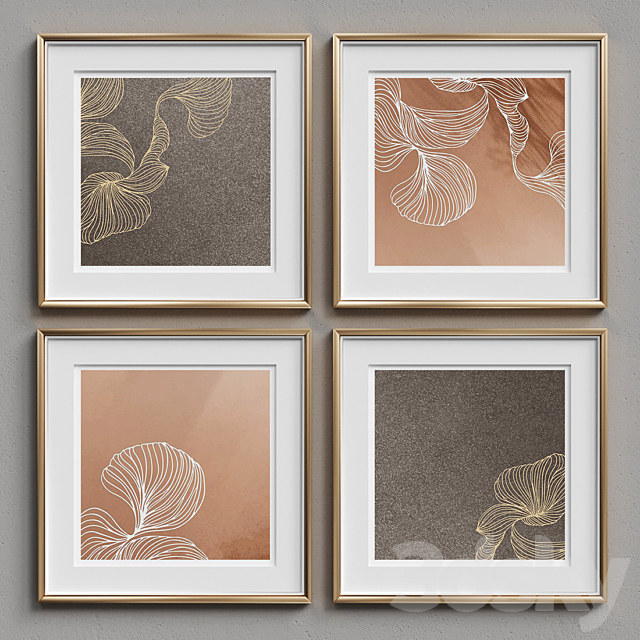 Nice Picture Frames Set 110 3DSMax File - thumbnail 1