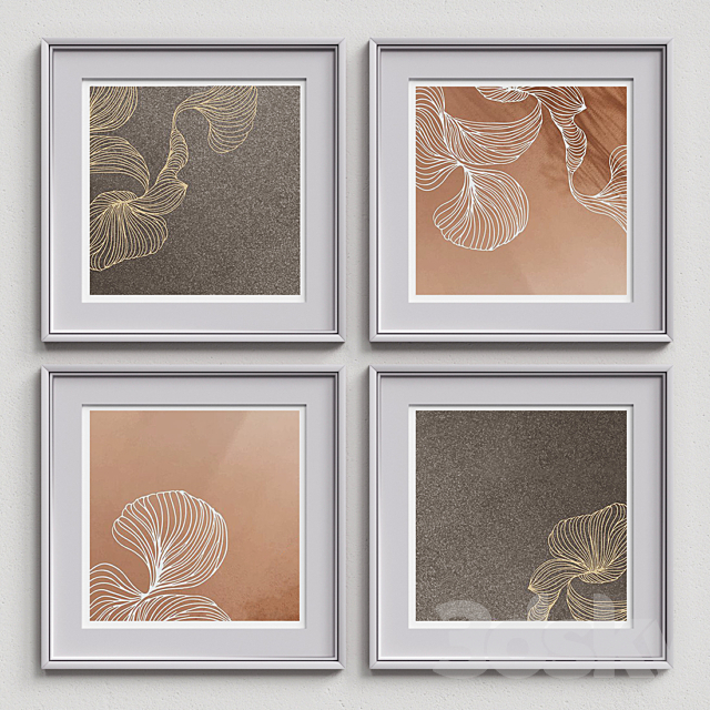 Nice Picture Frames Set 110 3DSMax File - thumbnail 3