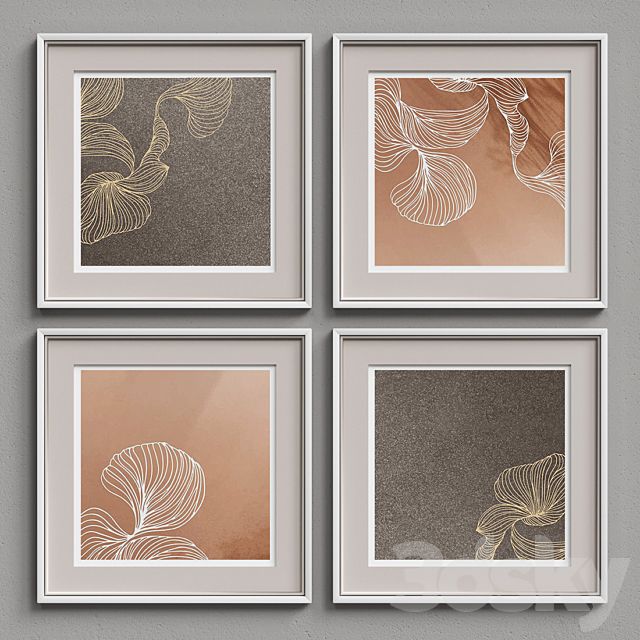 Nice Picture Frames Set 110 3DSMax File - thumbnail 5