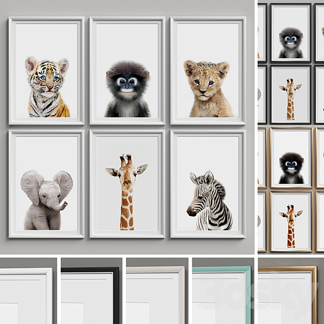 Nice Picture Frames Set 15 3DS Max Model - thumbnail 2