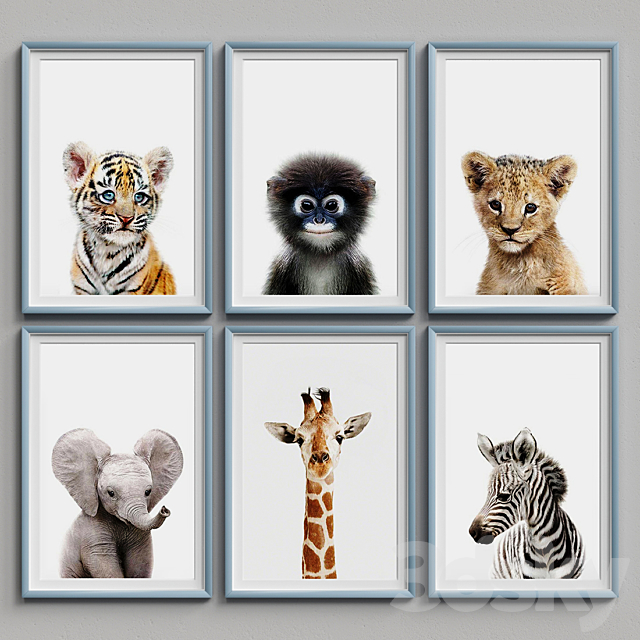 Nice Picture Frames Set 15 3DS Max Model - thumbnail 3