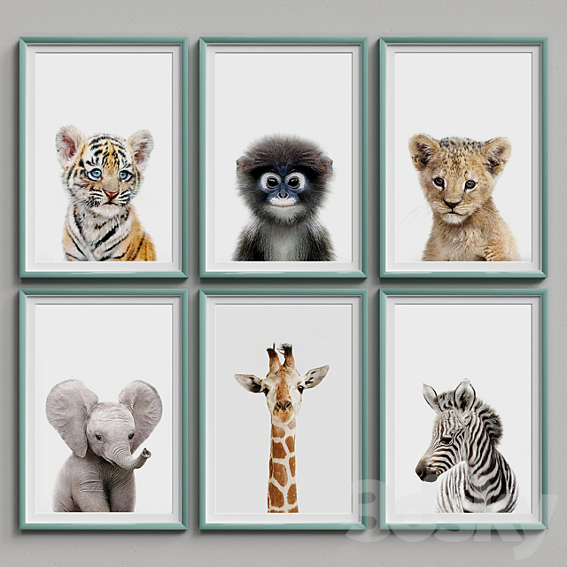 Nice Picture Frames Set 15 3DS Max Model - thumbnail 5