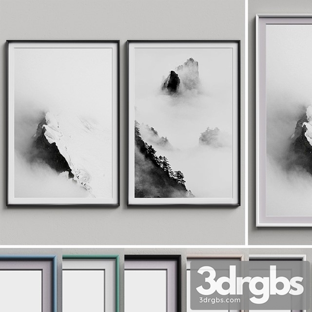 Nice Picture Frames Set 151 1 3dsmax Download - thumbnail 1