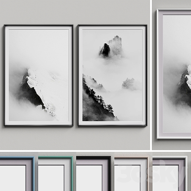 Nice Picture Frames Set 151 3ds Max - thumbnail 1