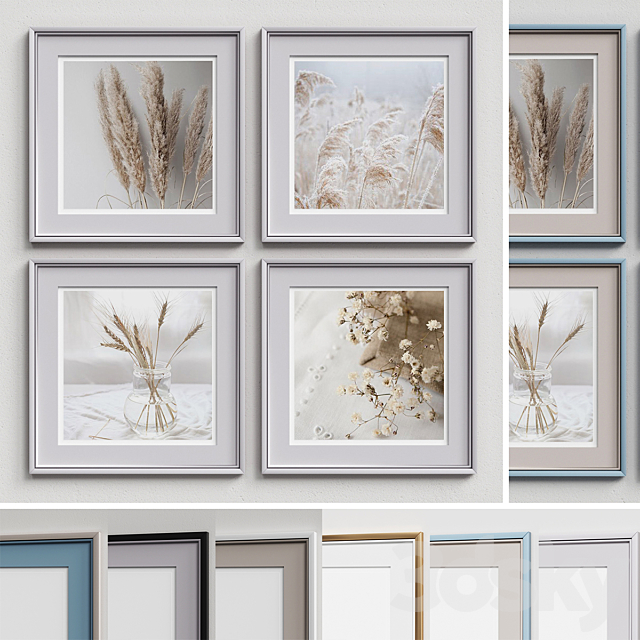 Nice Picture Frames Set 164 3ds Max - thumbnail 1