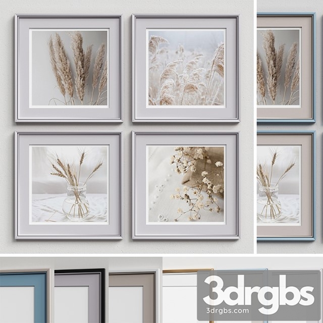 Nice Picture Frames Set 164 3dsmax Download - thumbnail 1