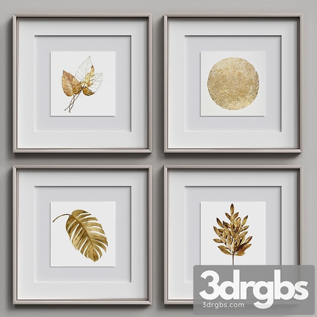 Nice picture frames set 167 3dsmax Download - thumbnail 1