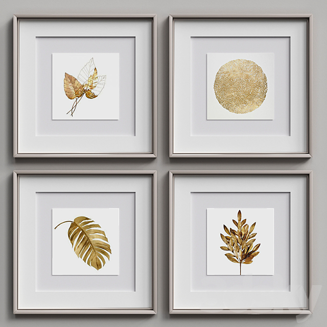 Nice Picture Frames Set 167 3DSMax File - thumbnail 1