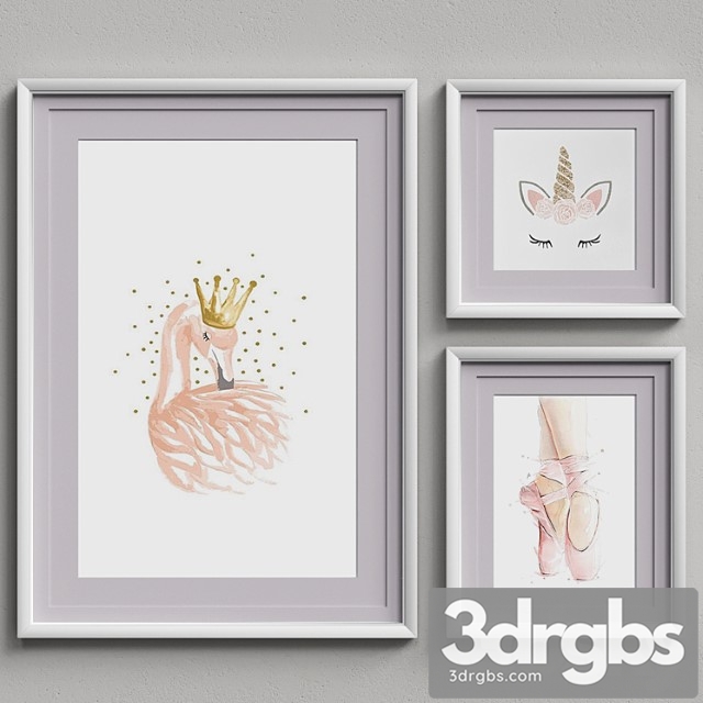 Nice picture frames set 17 3dsmax Download - thumbnail 1