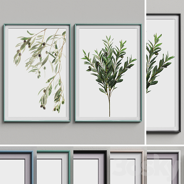 Nice Picture Frames Set 174 3ds Max - thumbnail 1