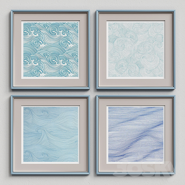 Nice Picture Frames Set 234 3DSMax File - thumbnail 4