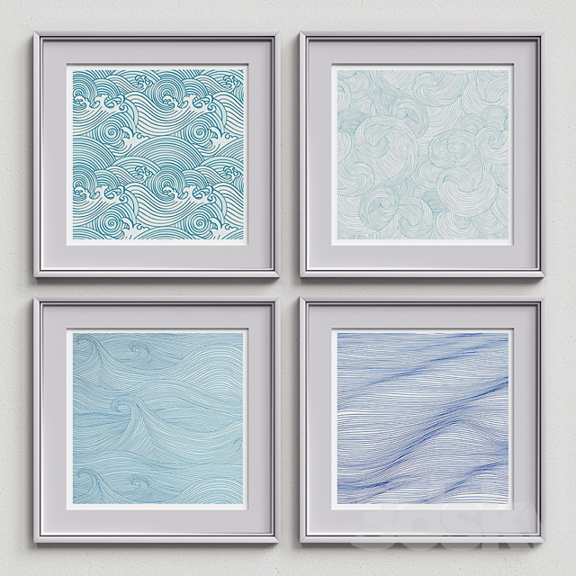 Nice Picture Frames Set 234 3DSMax File - thumbnail 5