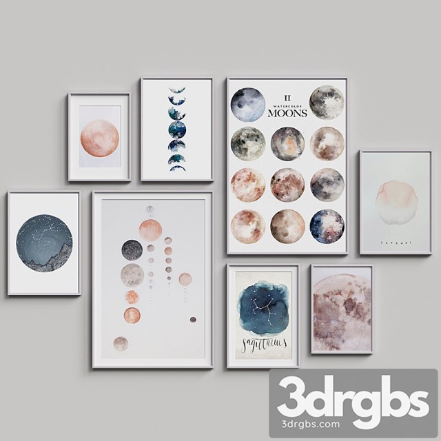 Nice Picture Frames Set 38 3dsmax Download - thumbnail 1