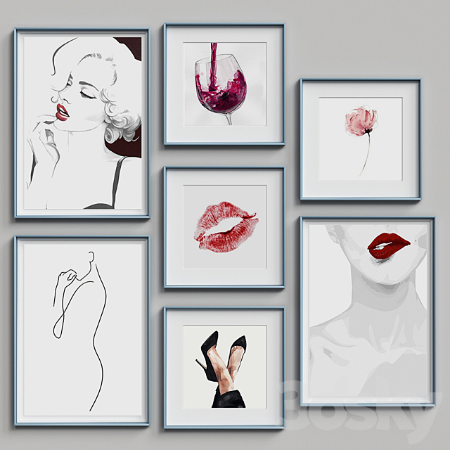 Nice Picture Frames Set 51 3ds Max - thumbnail 3