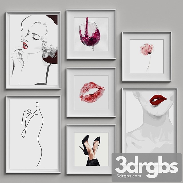 Nice picture frames set 51 3dsmax Download - thumbnail 1