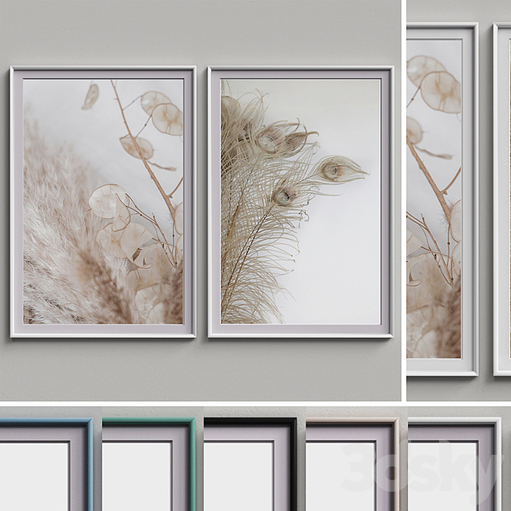 Nice Picture Frames Set 62 3DS Max - thumbnail 2