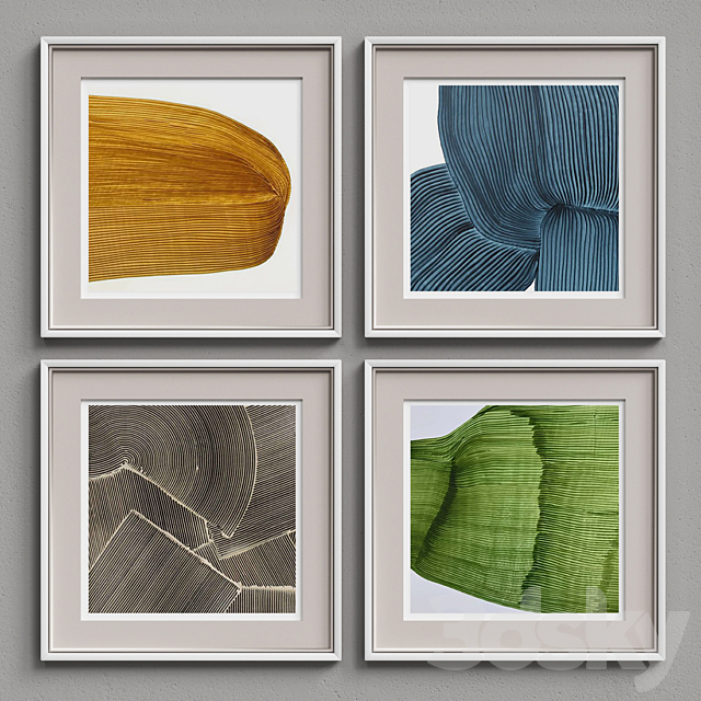 Nice Picture Frames Set 91 3DS Max Model - thumbnail 3