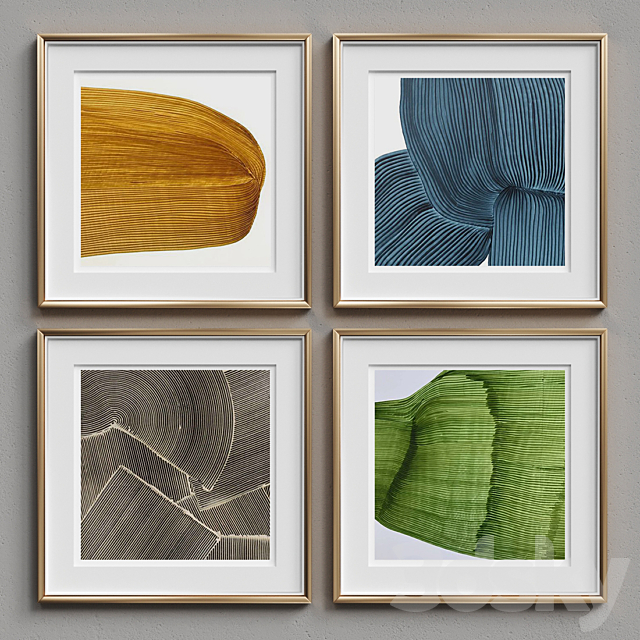 Nice Picture Frames Set 91 3DS Max Model - thumbnail 4