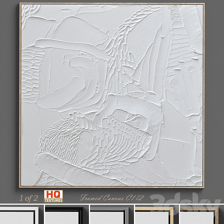 Ninos Textured Wall Art C-172 3DS Max - thumbnail 1