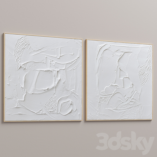 Ninos Textured Wall Art C-177 3DSMax File - thumbnail 3