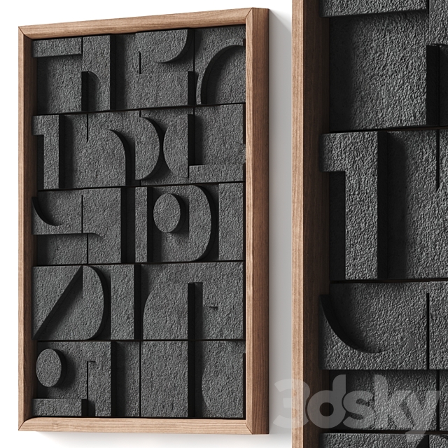 Olka – Taking Shape – Sculptural wall art 3DS Max Model - thumbnail 5