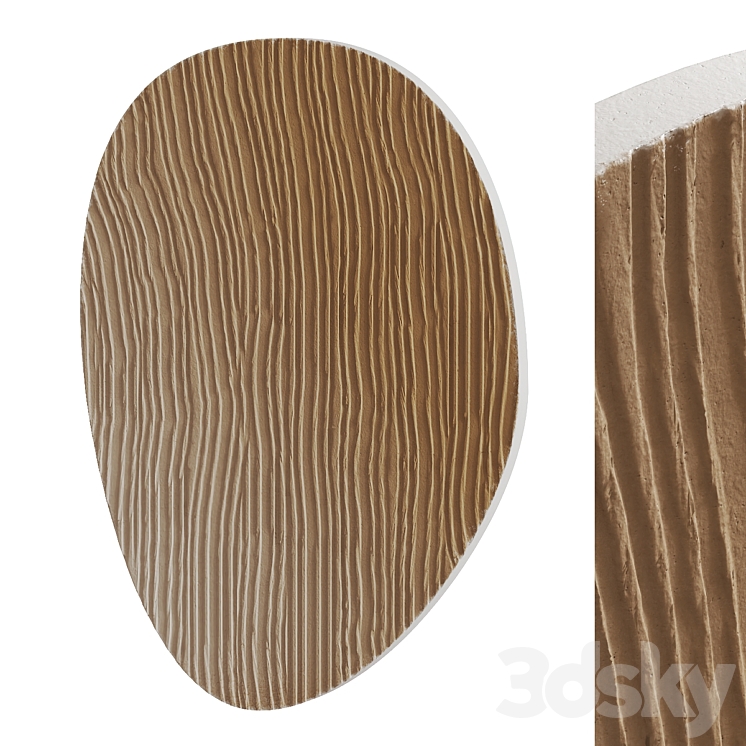 Oval plaster panel 3DS Max Model - thumbnail 1