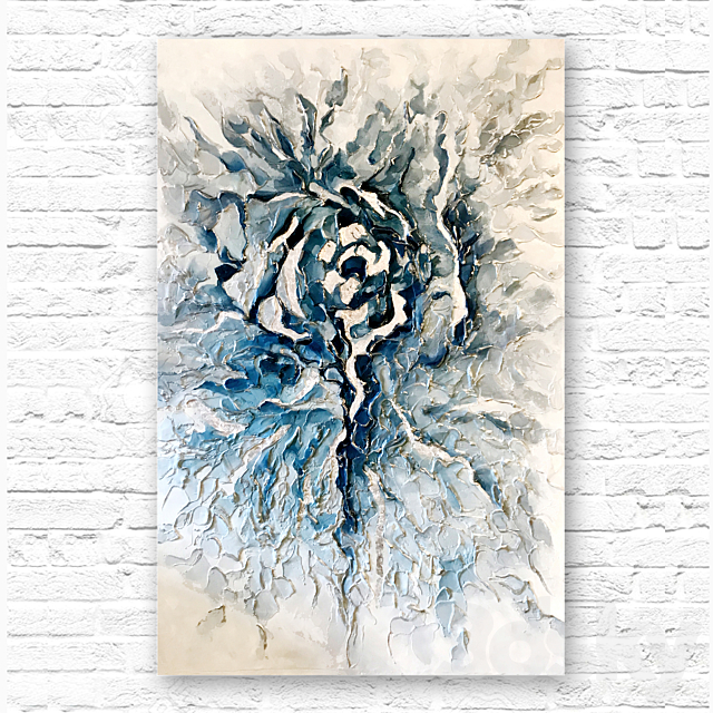 Painting Abstraction of white and blue 3ds Max - thumbnail 1