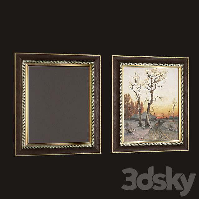 Painting + mirror picture + mirror 3ds Max - thumbnail 1