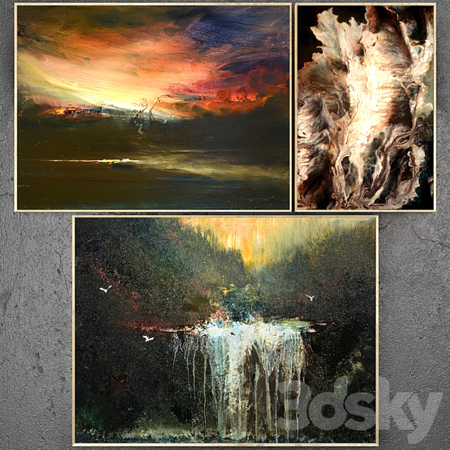 Paintings abstract | set 245 3DSMax File - thumbnail 1