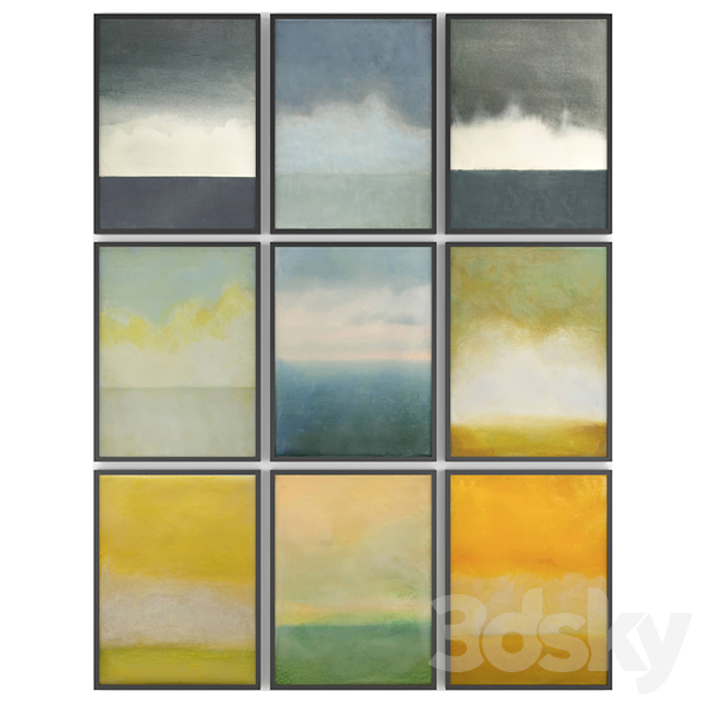 Paintings abstract | set 33 3ds Max - thumbnail 2