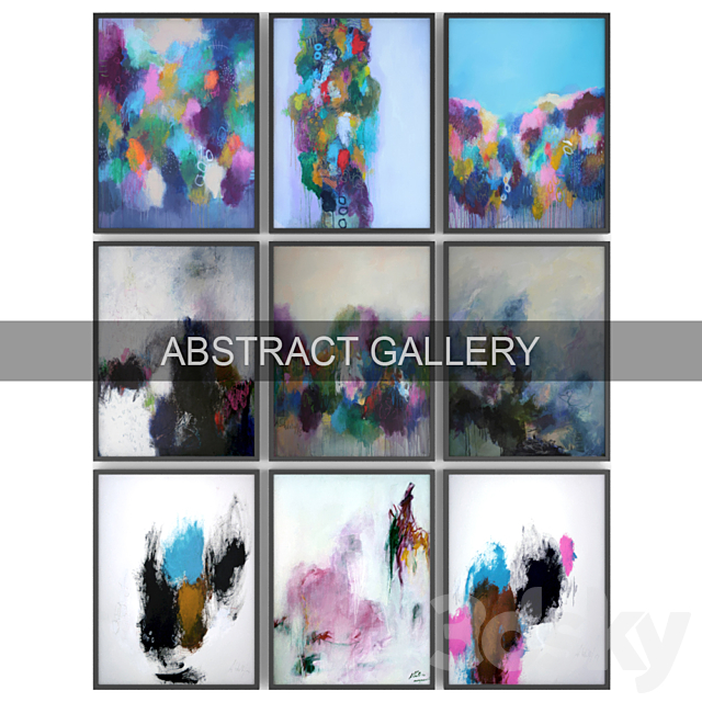 Paintings abstract | set 36 3ds Max - thumbnail 1