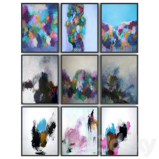 Paintings abstract | set 36 3ds Max - thumbnail 2