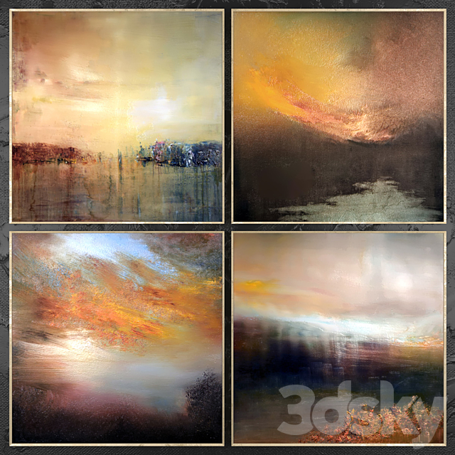 Paintings abstract | set 435 3DSMax File - thumbnail 1