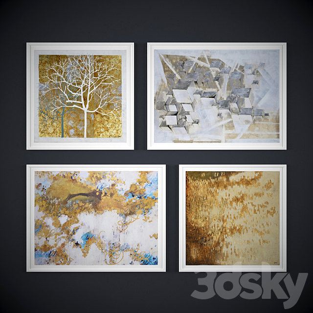 Paintings collection Abstraktsiya 3DSMax File - thumbnail 2