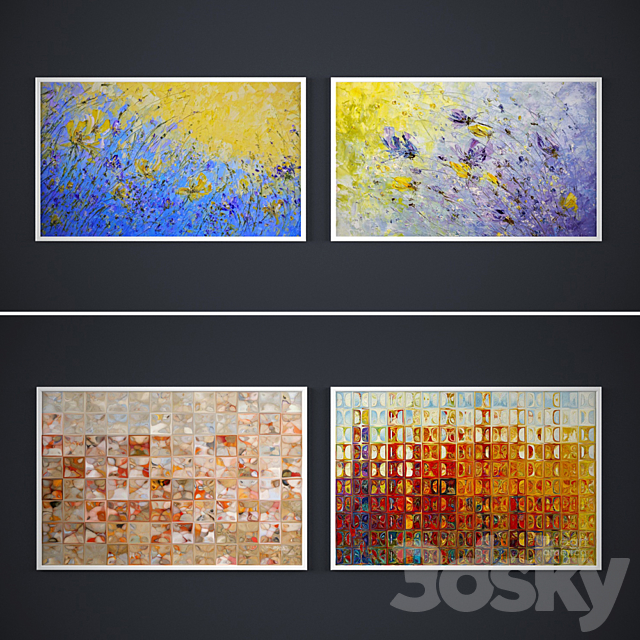 Paintings collection Abstraktsiya 3DSMax File - thumbnail 3