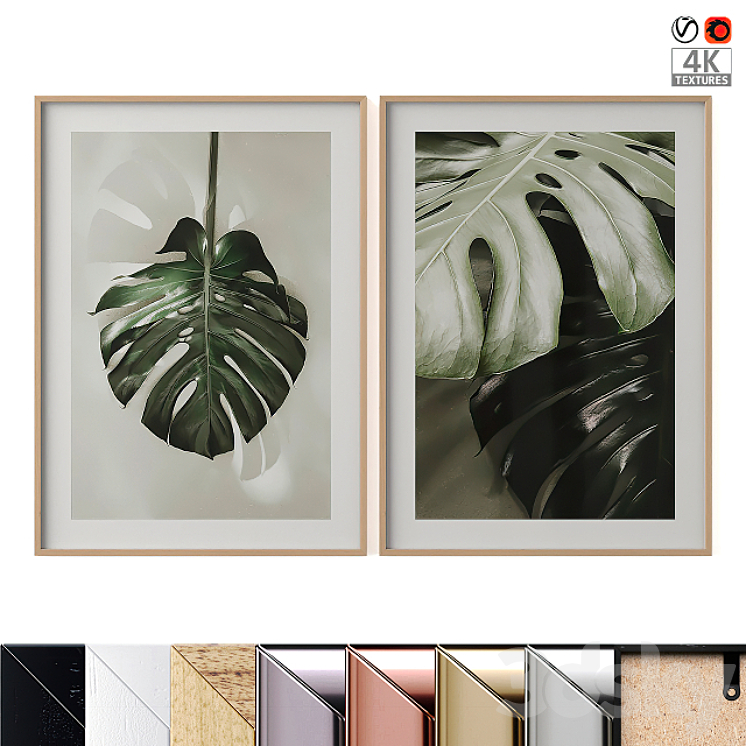 Palm leaf posters 3DS Max - thumbnail 1