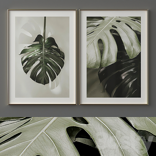 Palm leaf posters 3DSMax File - thumbnail 2