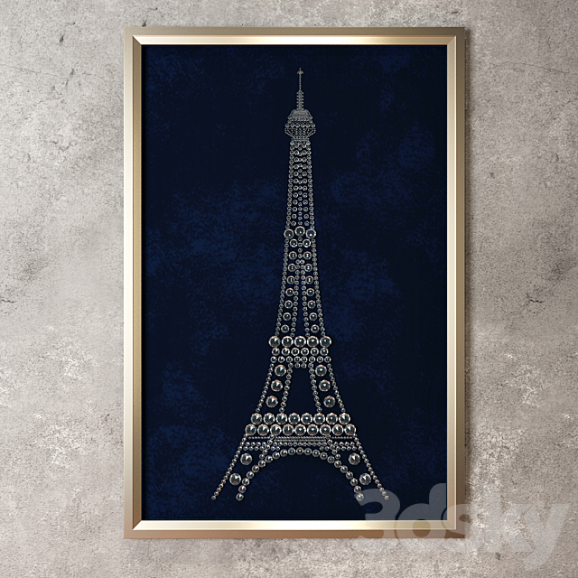 Panel Eiffel Tower and Big Ben 3DSMax File - thumbnail 2