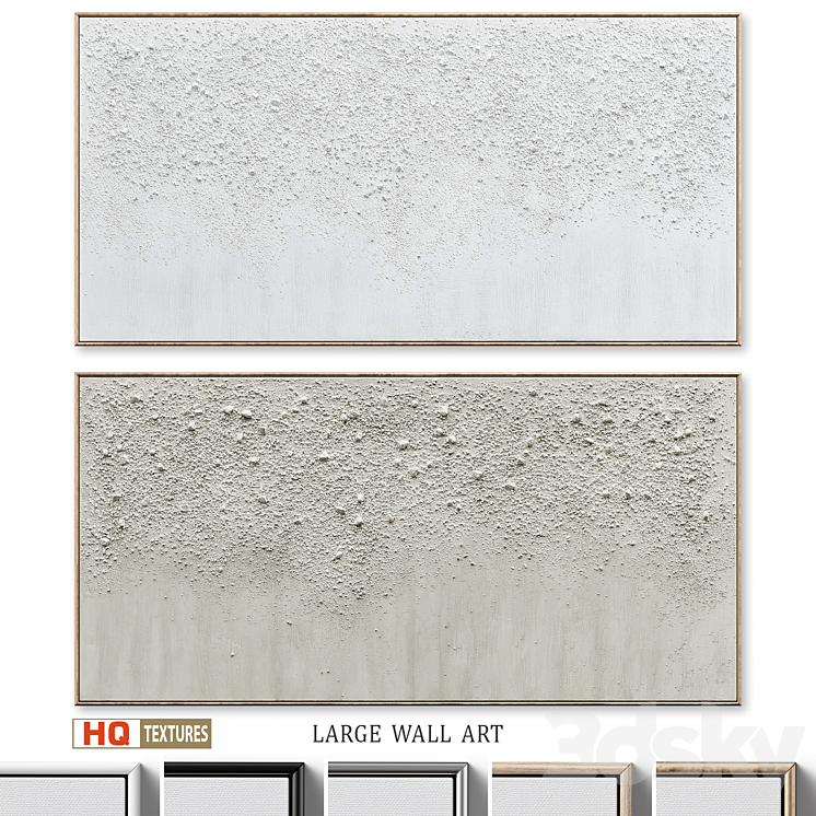 Panoramic Textured Plaster Wall Art C-577 3DS Max Model - thumbnail 1