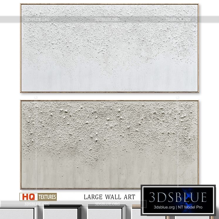 Panoramic Textured Plaster Wall Art C-577 3DS Max - thumbnail 3