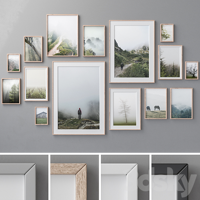 Photo Frames Set 1006 3ds Max - thumbnail 1