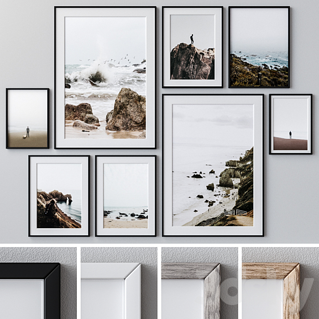 Photo Frames Set 1032 3ds Max - thumbnail 1