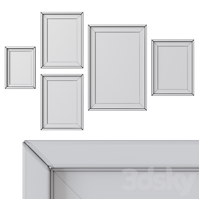 Photo Frames Set 1033 3DSMax File - thumbnail 3