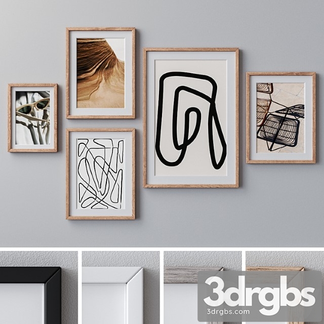 Photo Frames Set 1186 3dsmax Download - thumbnail 1