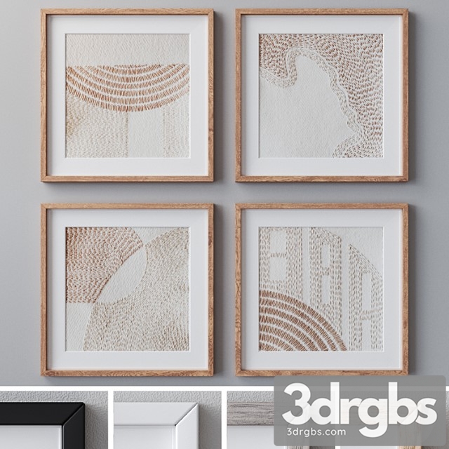 Photo Frames Set 1216 3dsmax Download - thumbnail 1